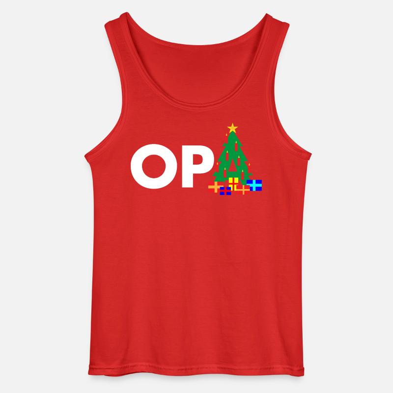 Opa Weihnachtsbaum - Gildan Männer Tank Top - Rot