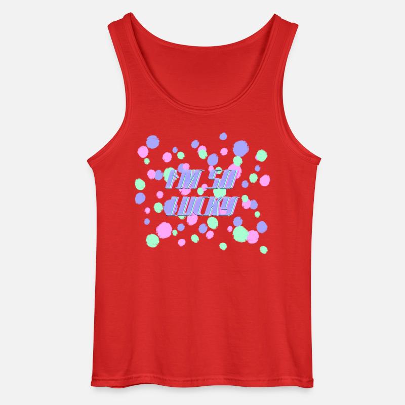 Ich bin so glücklich - Gildan Männer Tank Top - Rot
