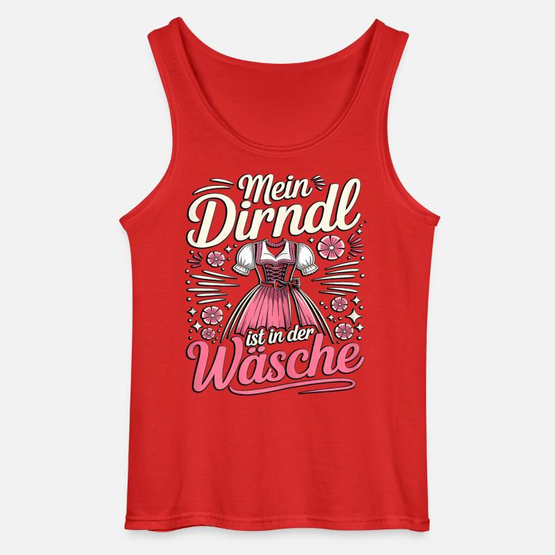 Mon dirndl est dans la buanderie - Débardeur Gildan Homme - rouge