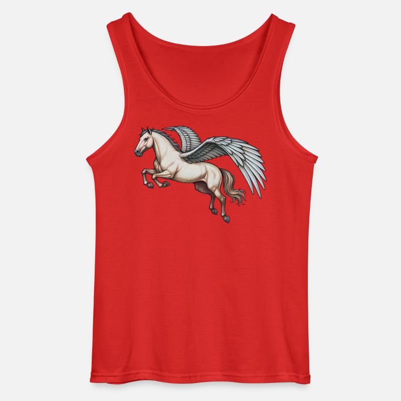 PEGASUS - dyr - Gildan singlet for menn - rød
