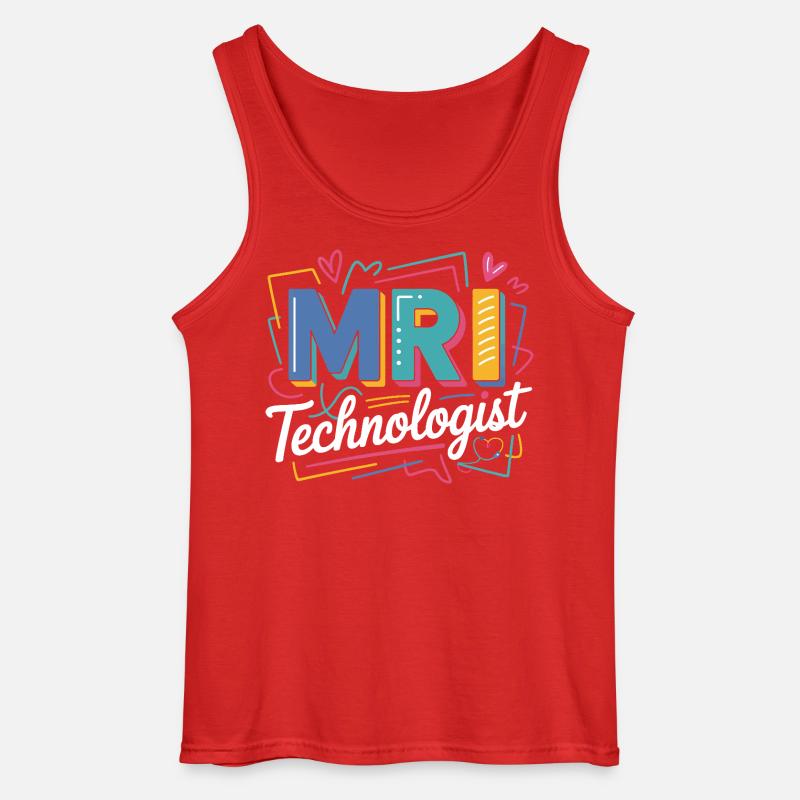 MRI Technologist Farbexplosion - Gildan Männer Tank Top - Rot