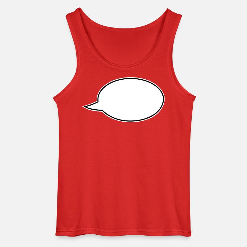 Sprechblase Comic rechts - Gildan Männer Tank Top - Rot