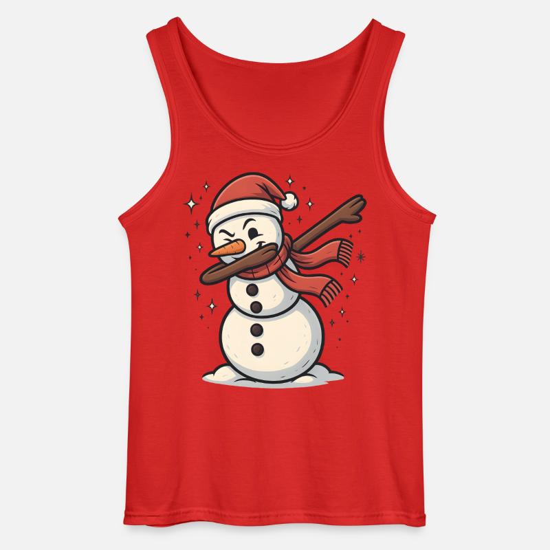 Dabbender Schneemann Dab Winter - Gildan Männer Tank Top - Rot