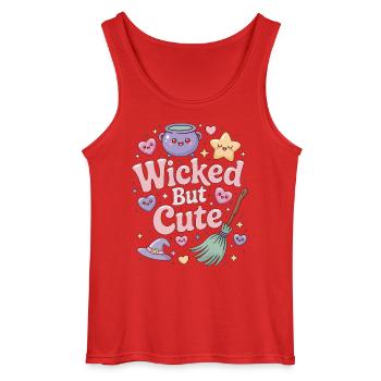 Witchcraft Wicked But Cute Loves Rune Symbols - Gildan Männer Tank Top - Rot - Vorne - AI Model Male 185 dark (185cm)