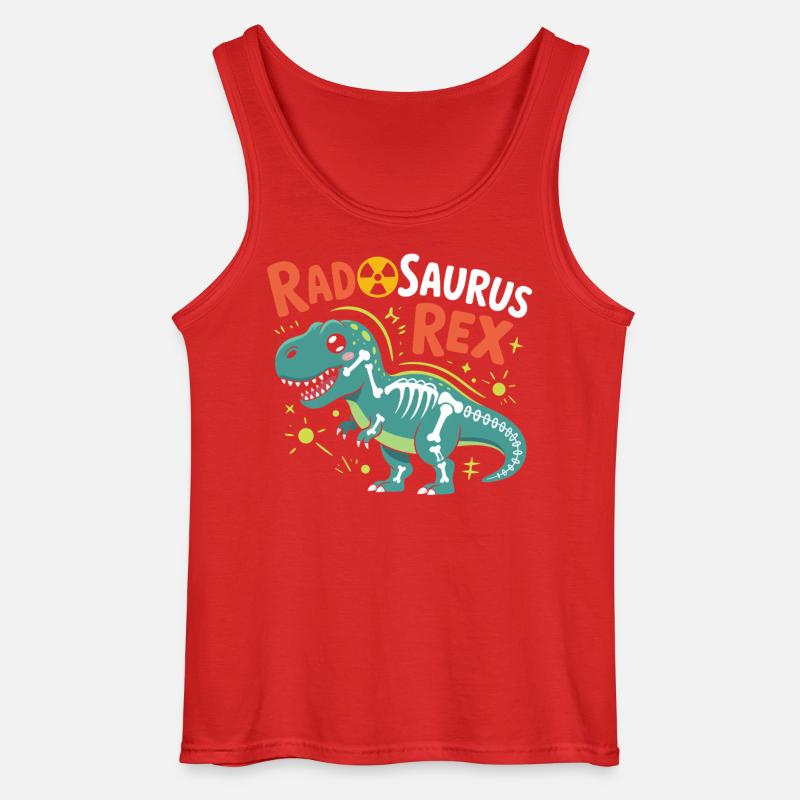 RadSaurus Rex Neon-Dino - Gildan Männer Tank Top - Rot