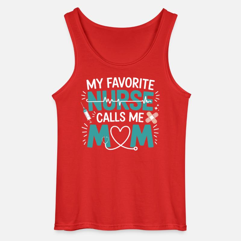 Krankenschwester Mama Herz Design - Gildan Männer Tank Top - Rot