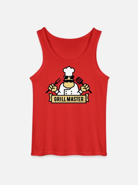 Grill Master (Grilling / Barbecue / BBQ / 3C) - Gildan Men’s Tank Top - red