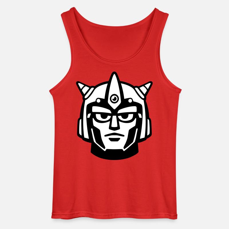 Doomforge Roboter Gesichtshelm - Gildan Männer Tank Top - Rot