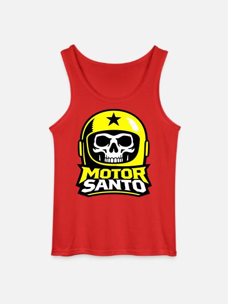 Motor Santo Skull Logo - Gildan Men’s Tank Top - red