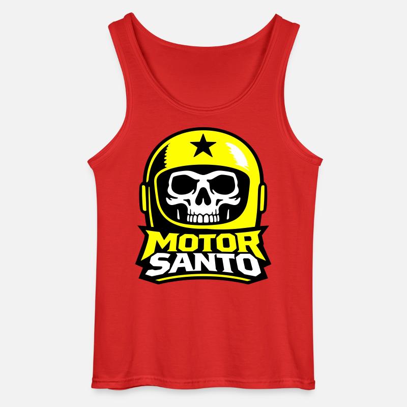 Motor Santo Schädel Logo - Gildan Männer Tank Top - Rot