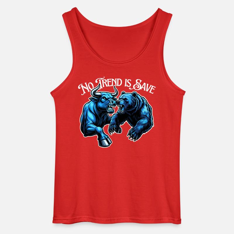 Taurus vs Bear Trending - Gildan Men’s Tank Top - red