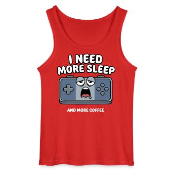 Absence de manette de jeu en veille - Débardeur Gildan Homme - rouge - Devant - AI Model Male 185 dark (185cm)