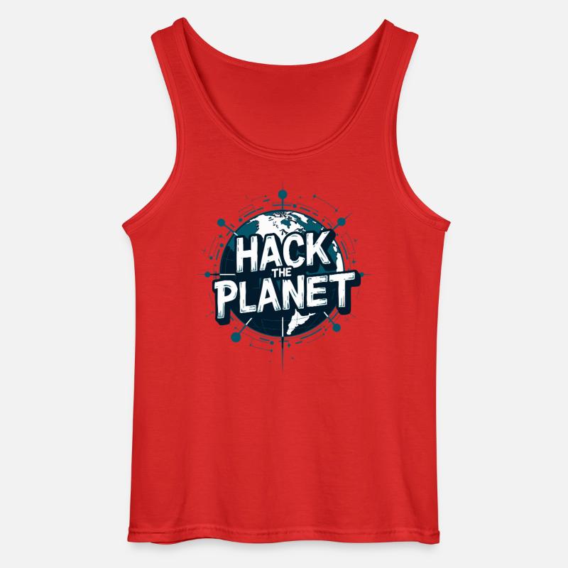 Motivo Globe Hack – Planetary Techstyle - Canotta da uomo Gildan - rosso