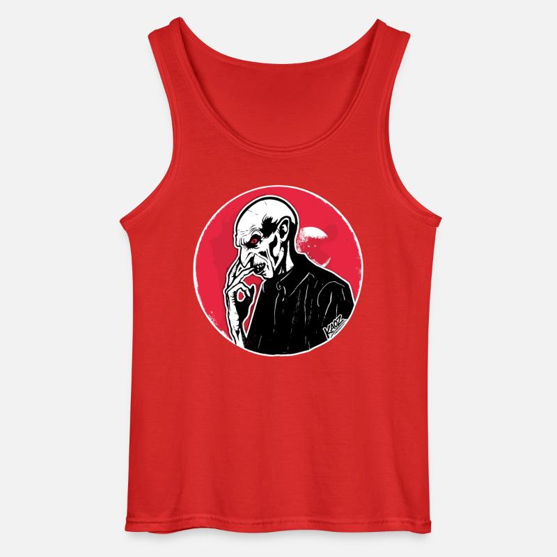 Crimson Zombie Silhouette - Gildan Männer Tank Top - Rot
