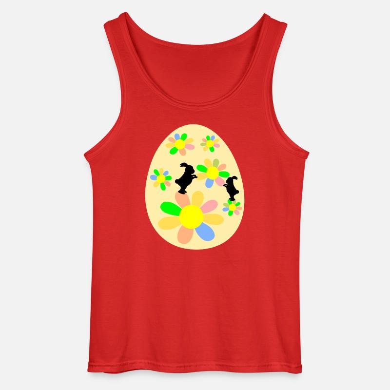 Easter Eggs Easter Bunny - Gildan Men’s Tank Top - red