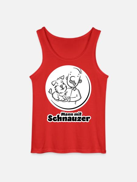 Mann mit Schnauzer (Oberlippenbart) - Gildan Männer Tank Top - Rot