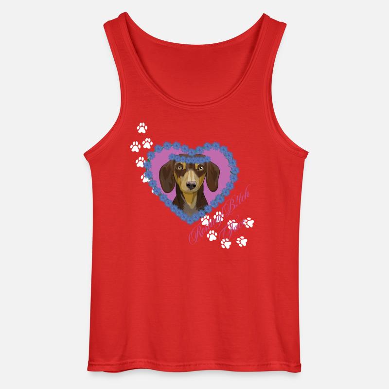 Resting B!tch Face Weenie - Gildan Men’s Tank Top - red