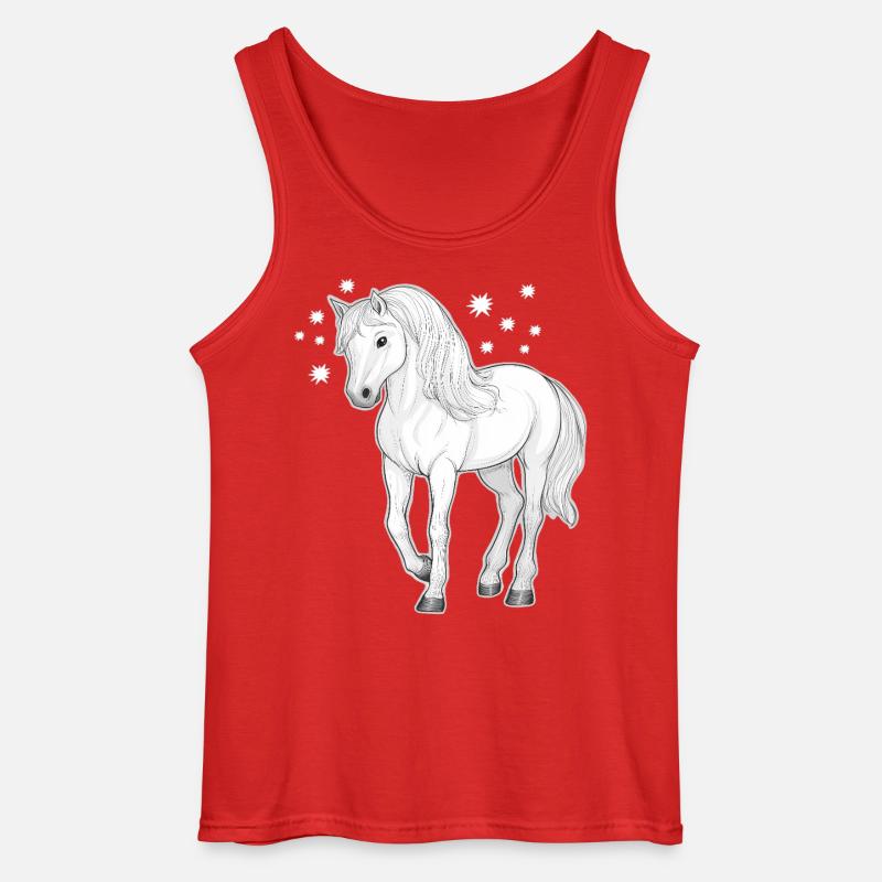 Cavallo con stelle - Canotta da uomo Gildan - rosso