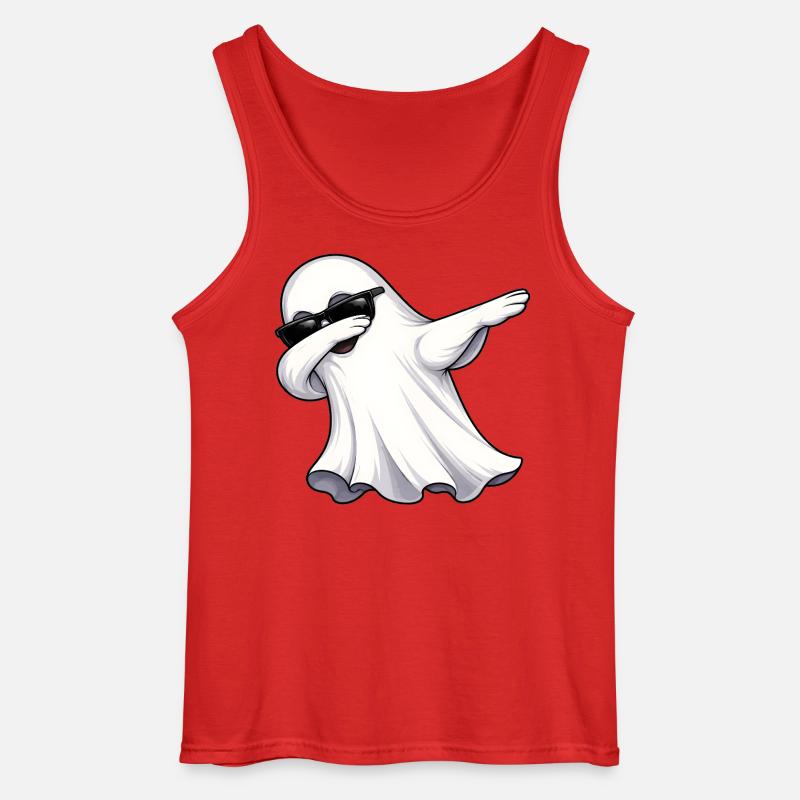 Dabbing Ghost - Gildan Men’s Tank Top - red