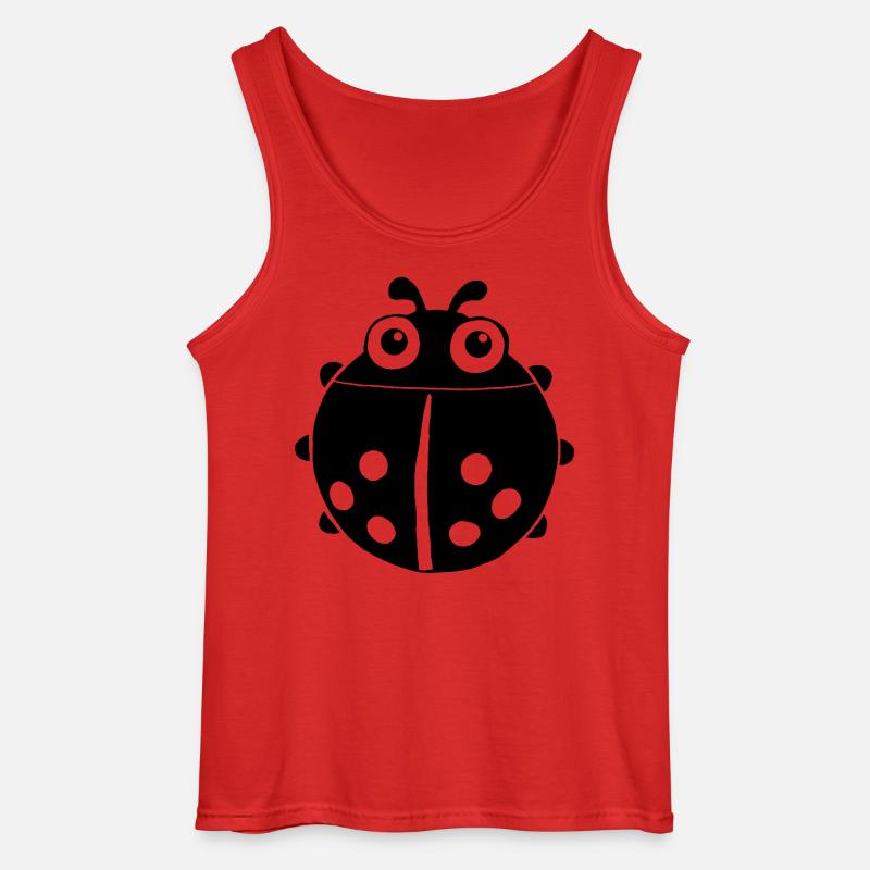 Coccinella nera - Canotta da uomo Gildan - rosso
