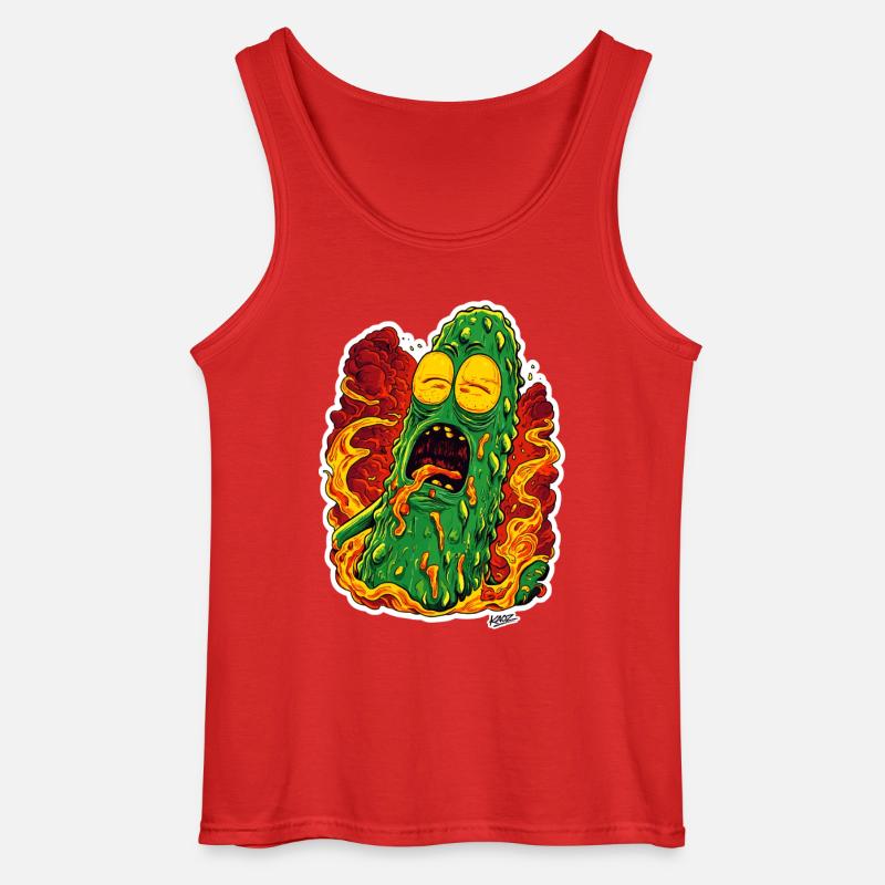 Feuriges Meltdown-Gurkenmonster - Gildan Männer Tank Top - Rot