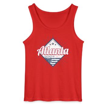 Atlanta en Géorgie, États-Unis, souvenir - Débardeur Gildan Homme - rouge - Devant - AI Model Male 185 dark (185cm)