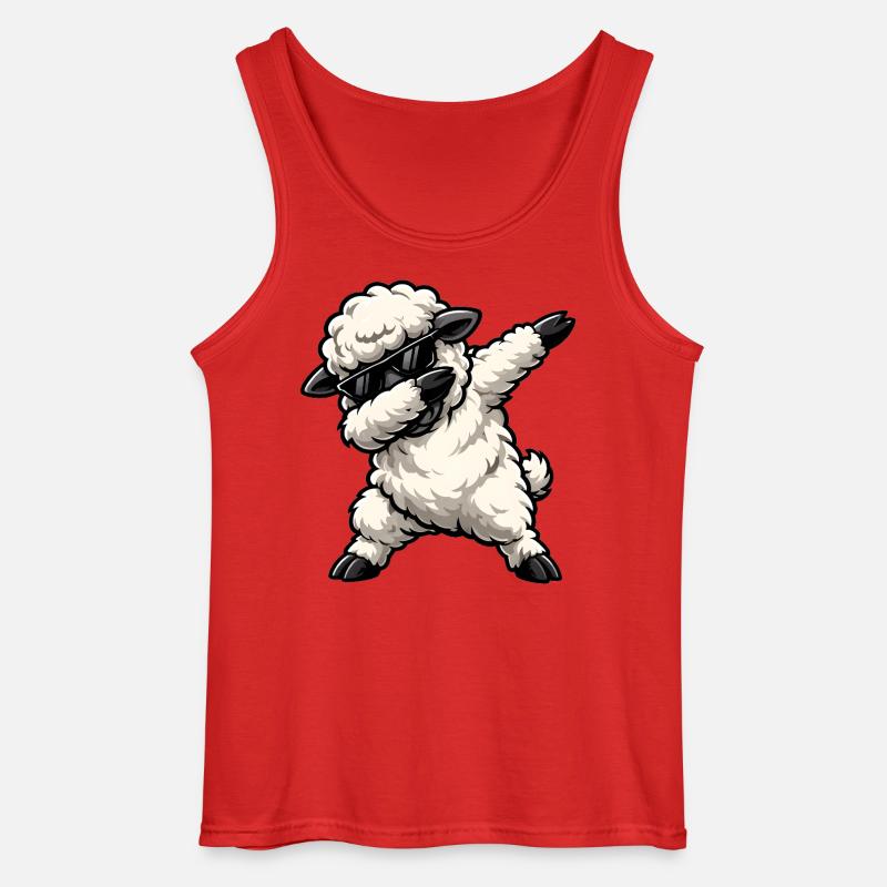 Dabbing Sheep - Gildan Men’s Tank Top - red
