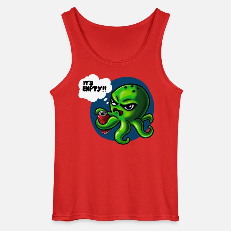 Grumpy Kraken - Gildan Men’s Tank Top - red