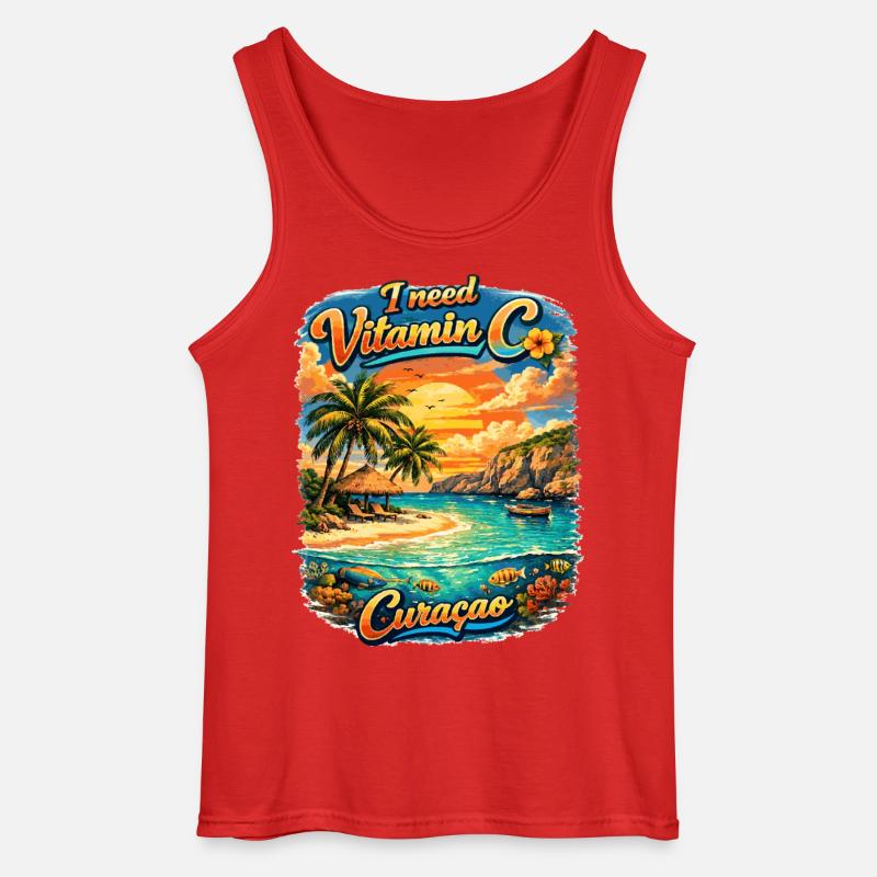 Vitamin C Curaçao - Gildan Männer Tank Top - Rot