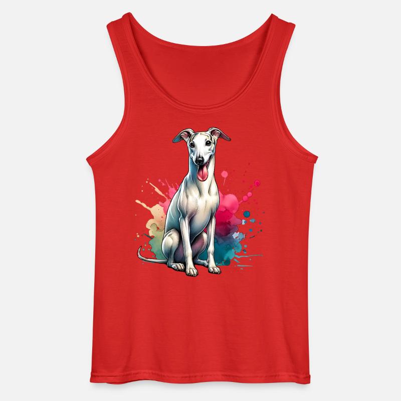 Windhund Geschenk - Gildan Männer Tank Top - Rot