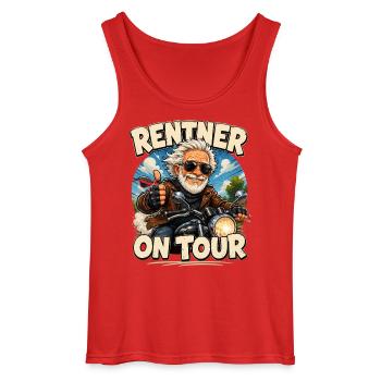 Rentner On Tour – Motorrad Charme - Gildan Männer Tank Top - Rot - Vorne - AI Model Male 185 dark (185cm)
