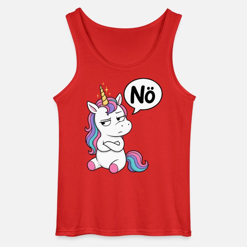 Genervtes Einhorn Nö - Gildan Männer Tank Top - Rot