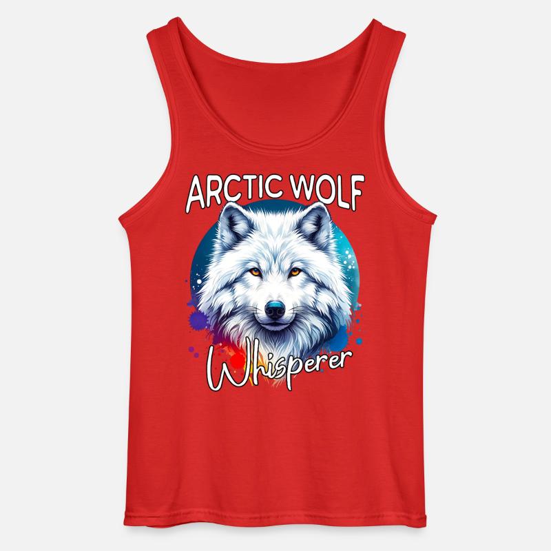 Polarwolf Flüsterer - Gildan Männer Tank Top - Rot