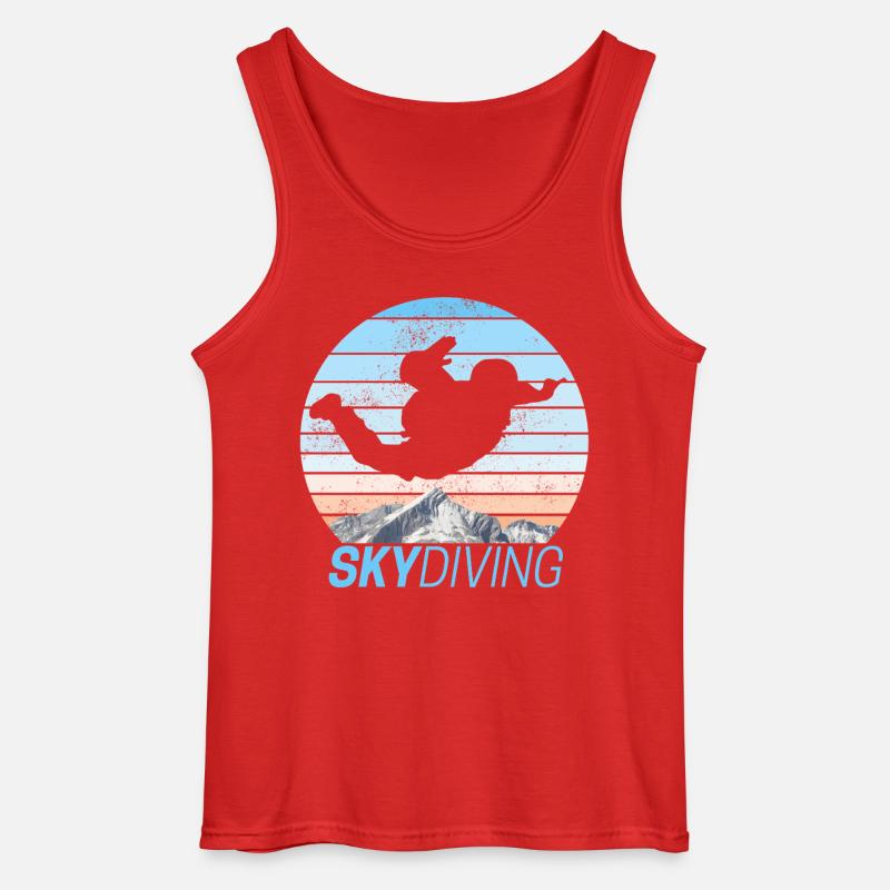 Skydiving Skydiving Sunset - Gildan Men’s Tank Top - red