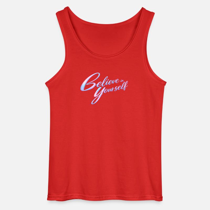an sich selbst glauben - Gildan Männer Tank Top - Rot
