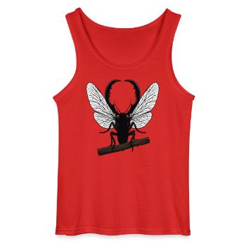 Coleoptere Lucane Cerf Volant Stag Jaw - Gildan Männer Tank Top - Rot - Vorne - AI Model Male 185 dark (185cm)