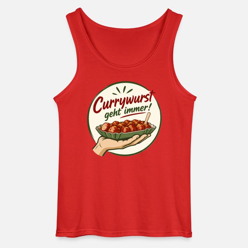curry - Gildan Männer Tank Top - Rot