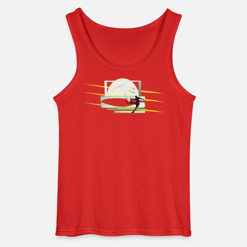 Kicker Ball Graphics - Gildan Men’s Tank Top - red