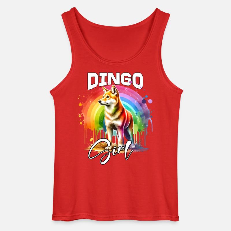 Dingo Mädchen Australischer Wildhund - Gildan Männer Tank Top - Rot