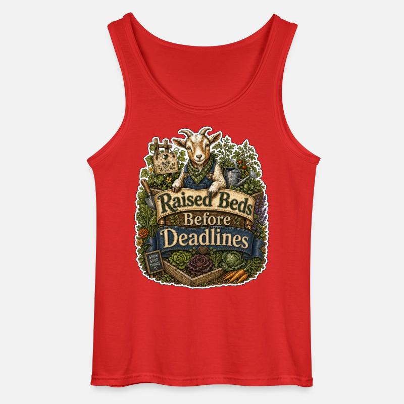 Raised Beds Before Deadlines - Gildan Männer Tank Top - Rot