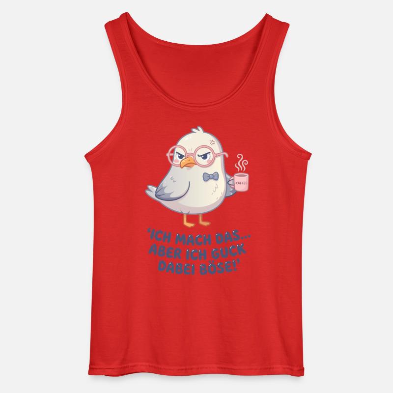 Möwe Kaffee Spruch - Gildan Männer Tank Top - Rot