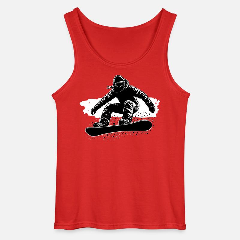 Snowboarden - Gildan Männer Tank Top - Rot