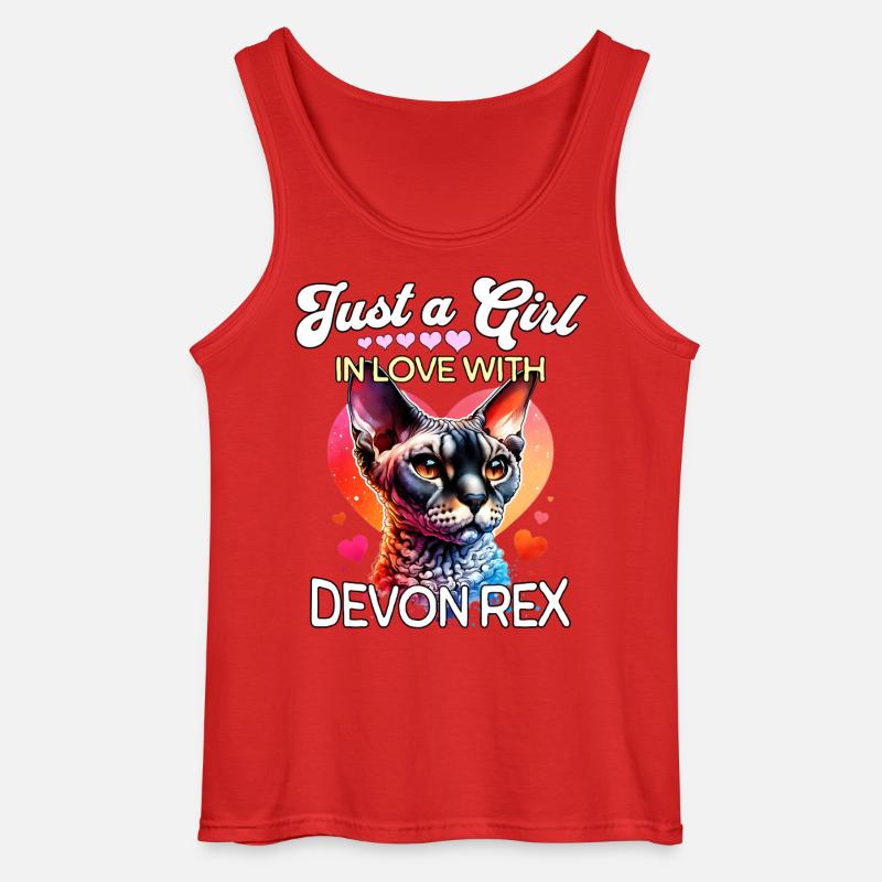 Devon Rex Mädchen - Gildan Männer Tank Top - Rot