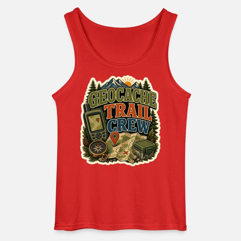 GEOCACHE TRAIL CREW - Gildan Männer Tank Top - Rot