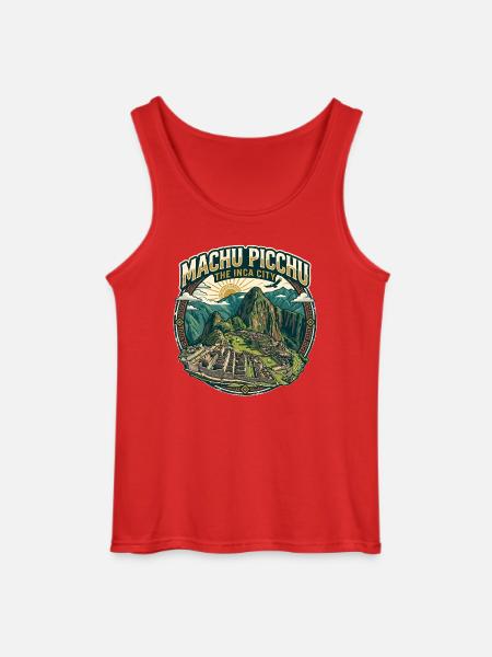 Machu Picchu Inca City - Gildan Men’s Tank Top - red