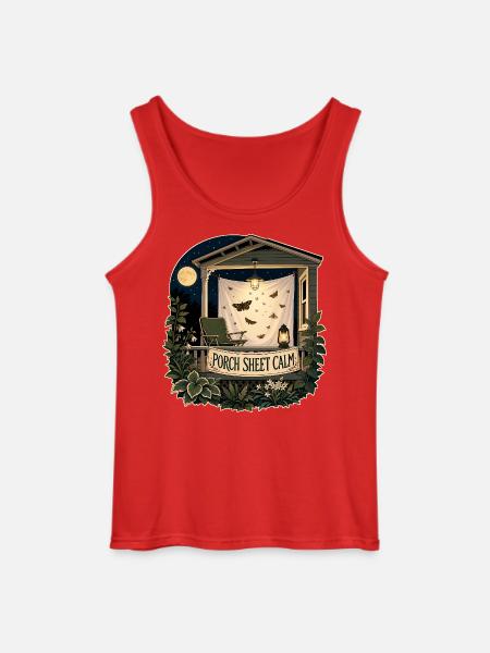 PORCH SHEET CALM - Gildan Männer Tank Top - Rot