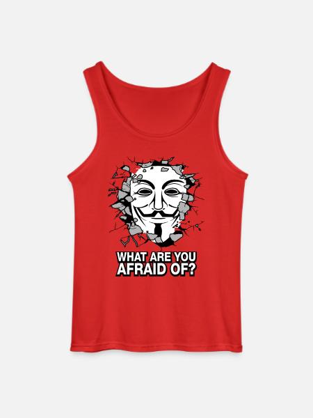 What are you afraid of? - Gildan Men’s Tank Top - red