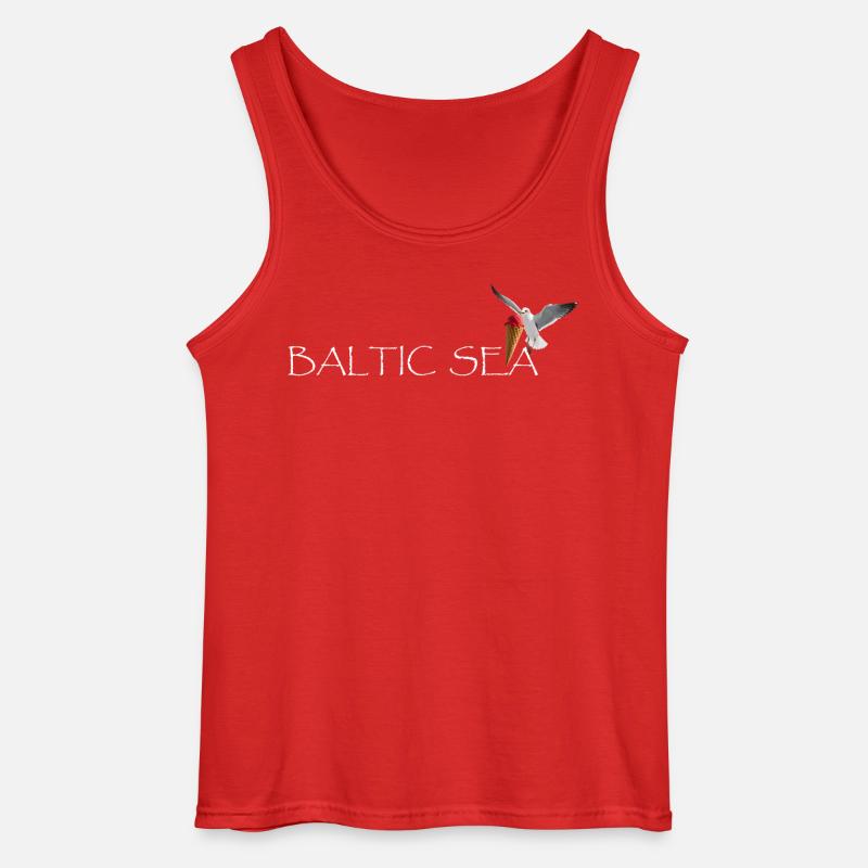 Ostsee Möwe die Eis klaut - Gildan Men’s Tank Top - red