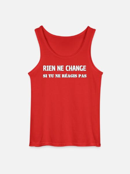 Nothing changes if you don't react - Gildan Men’s Tank Top - red