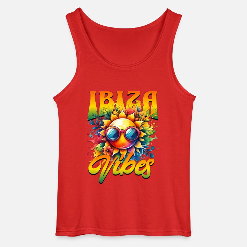 Ibiza Vibes - Gildan Männer Tank Top - Rot